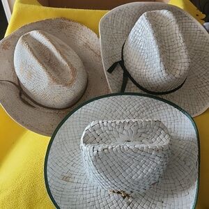 3 cowboy Woven Straw Hats